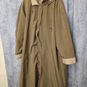 Appleseed's Khaki Hooded Trench Coat